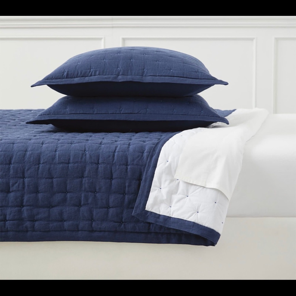 Serena & Lily King Navy Coverlet